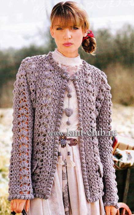 Пуловер с ажурными полосами - Lilia Vignan