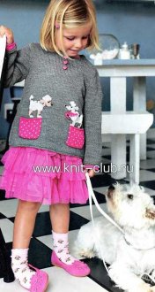 Вязаный детский свитер для девочек