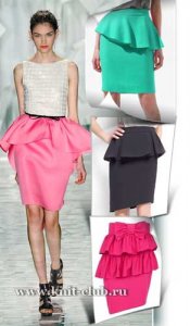 Модный тренд 2012-2013: юбка с баской