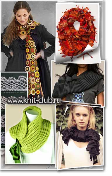 Схемы узоров спицами, для вязания ажурных шарфов
