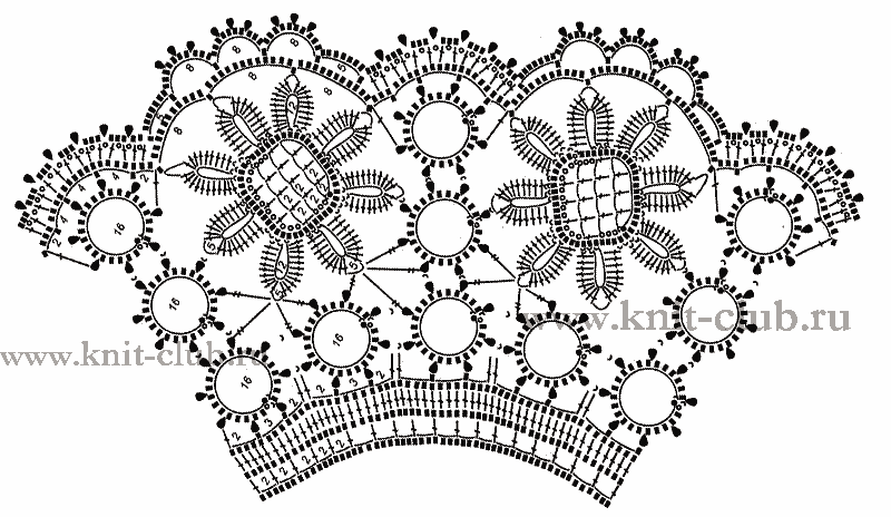 вязаный крючком воротничок схемы