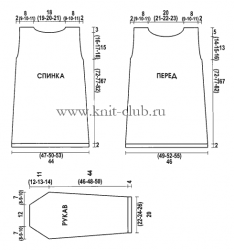 Вязание платья спицами патентной резинкой