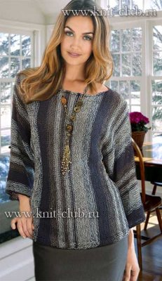 Вязание спицами модного пуловера для женщин. Новые модели 2016